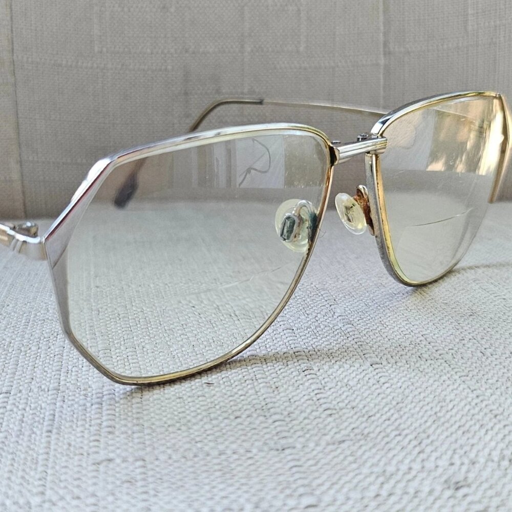 Vintage Nikon Titanium Eyeglasses Frame Gold Tone NC51 Eye Wear Glasses